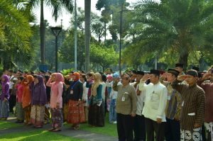 Suasana Upacara Peringatan Hardiknas 2018 di Museum Nasional Indonesia