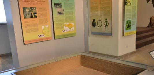 Salahsatu sudut ruang pamer di Museum Nasional yang membahas tentang situs Gilimanuk